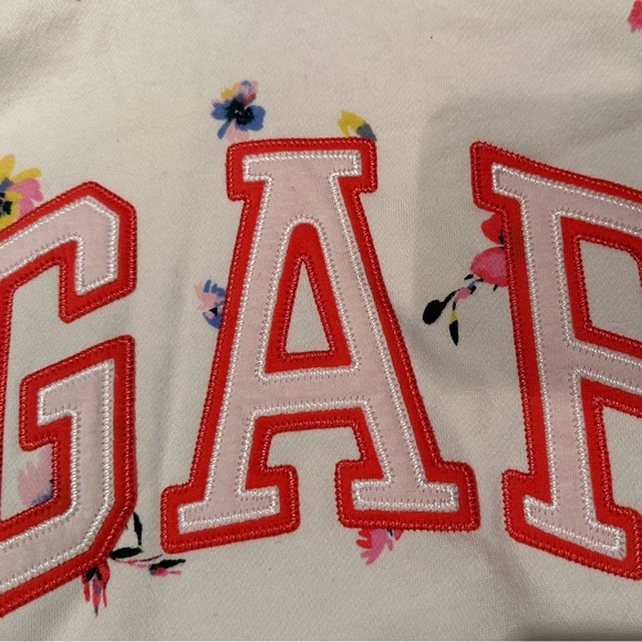 GAP Cream Hoodie with Floral Accents (Large) - Picture 4 of 5